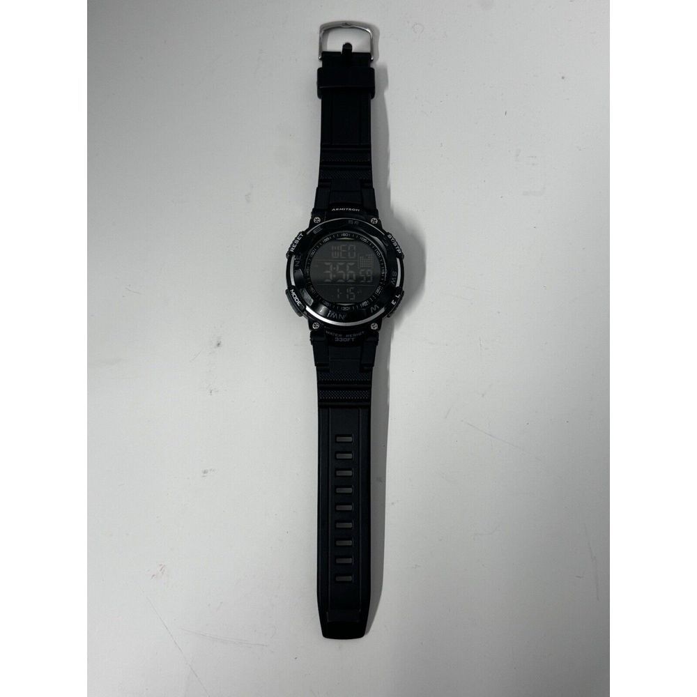ARMITRON MEN'S PRO-SPORT BLACK  DIGITAL‎ WATCH 330FT MD11239